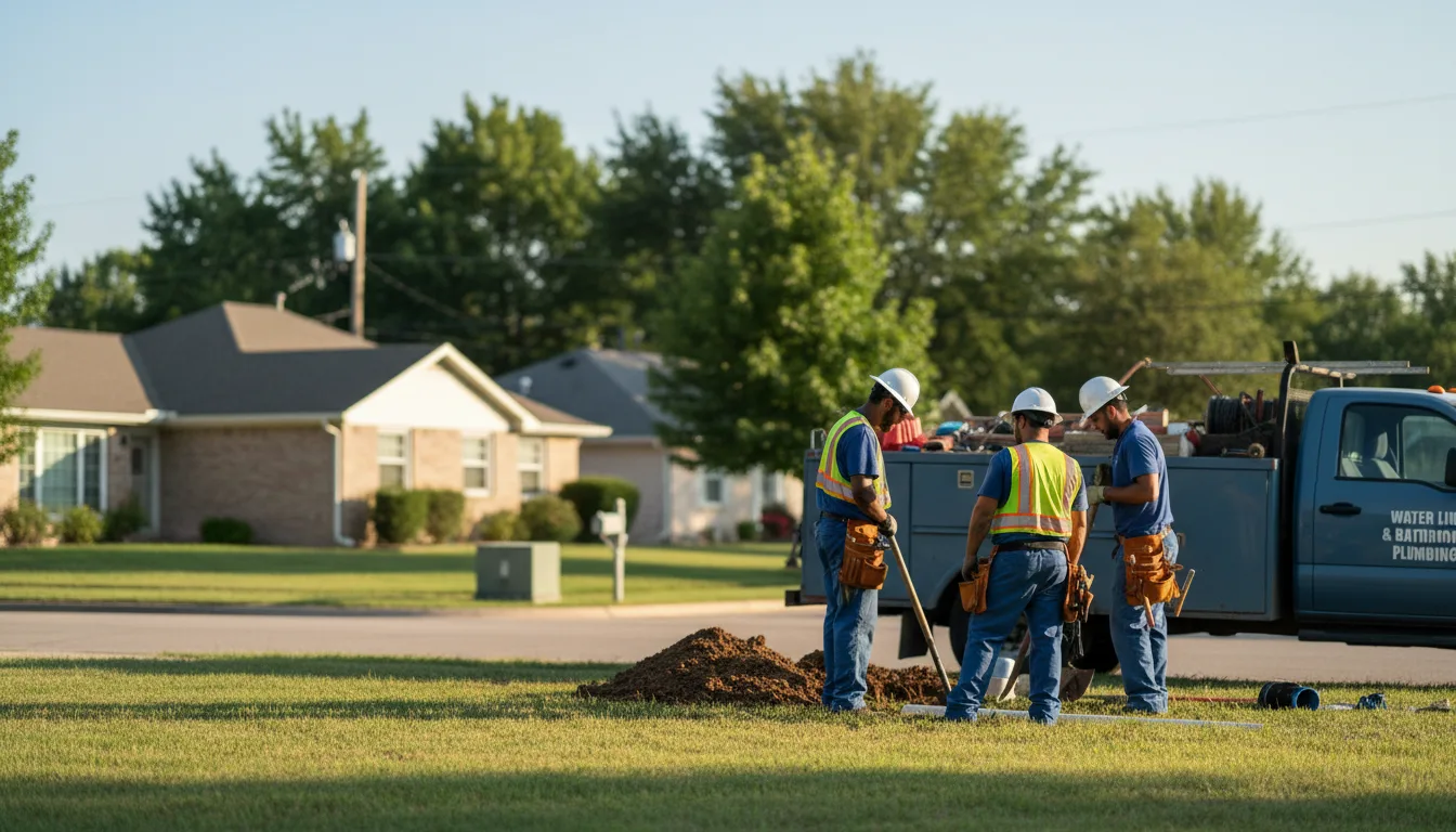 Residential water line and bathroom plumbing service in New Site, MS